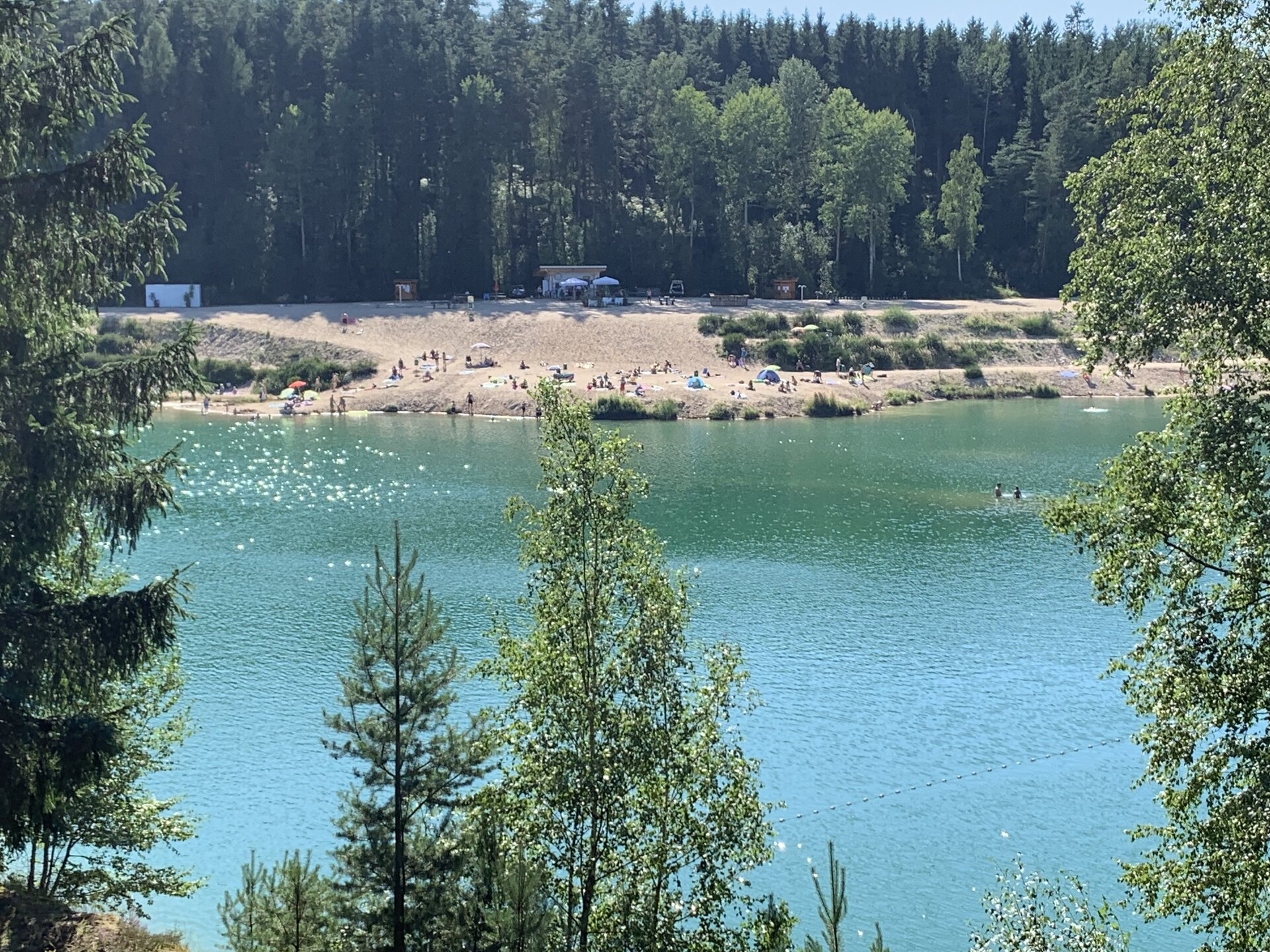 Sandy beach and lake at Strandbad Gmünd