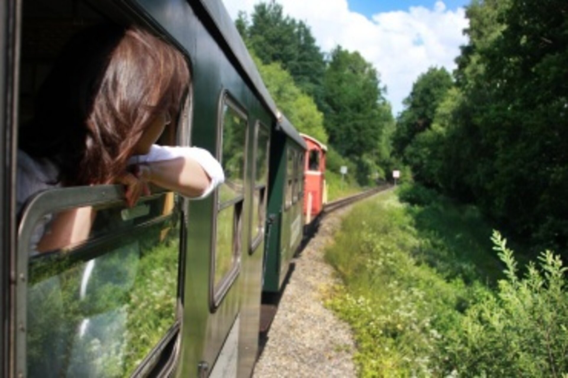 Historic Waldviertelbahn train in the Waldviertel